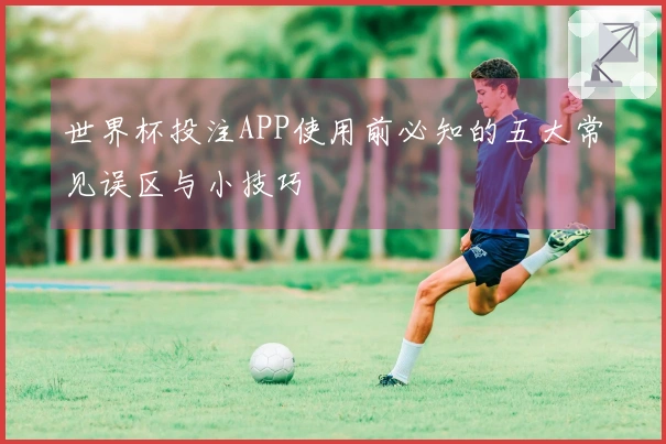世界杯投注APP使用前必知的五大常见误区与小技巧